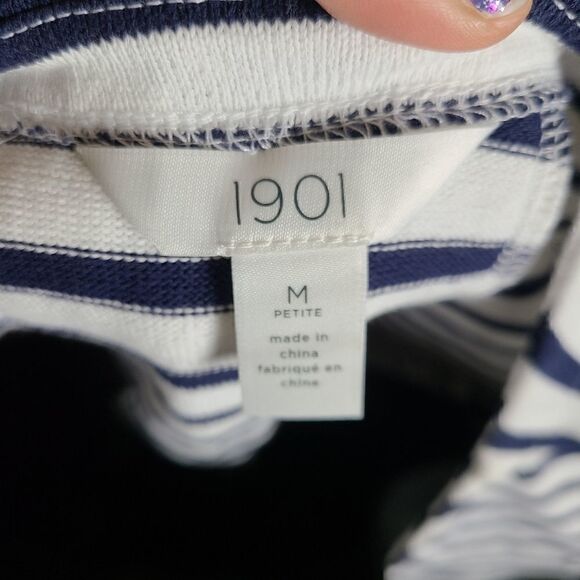 1901 Navy Striped Short Sleeve T-shirt - Picture 8 of 8